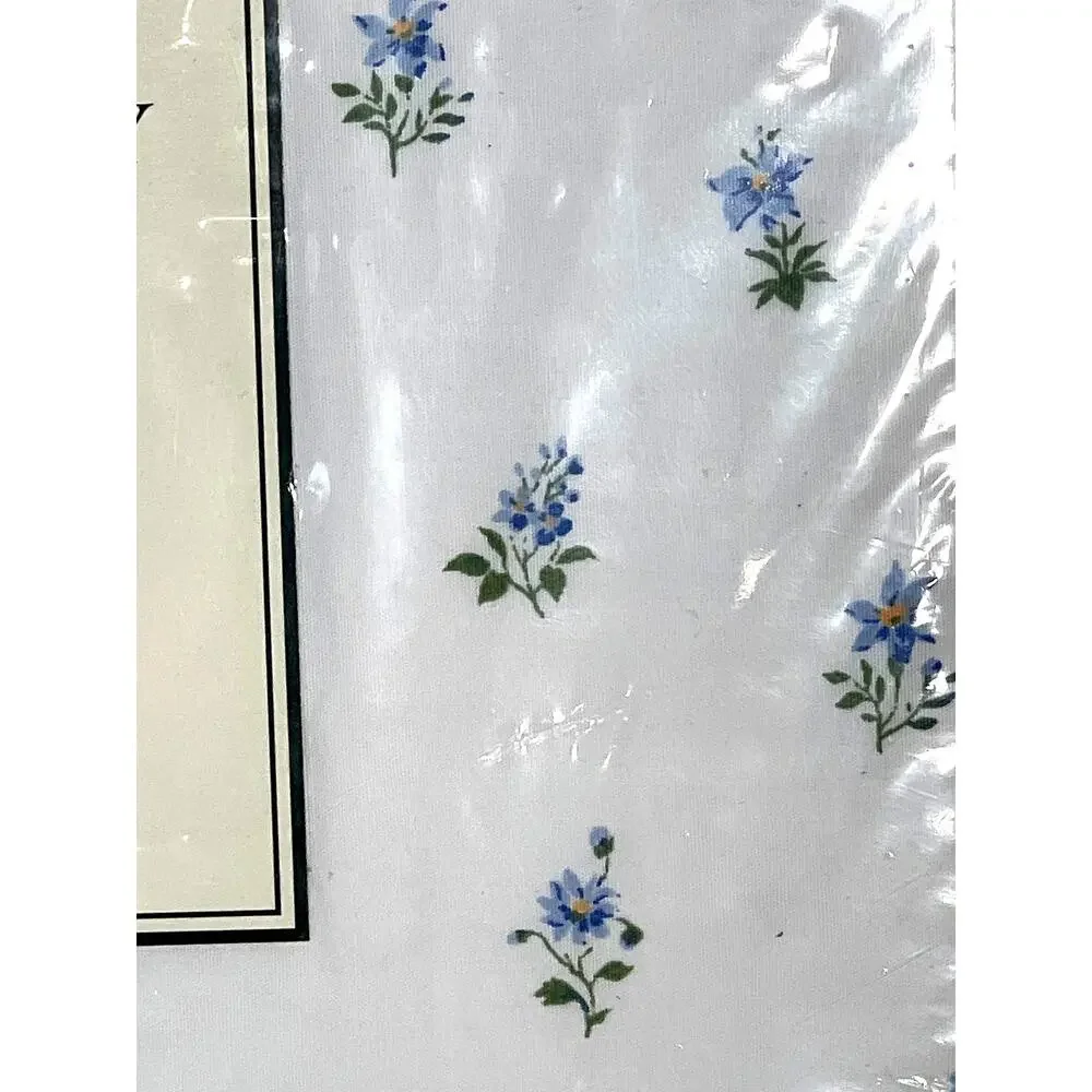 Vtg Laura Ashley Emilie Twin Flat Sheet Blue Yellow Floral Cotton Deadstock NIP